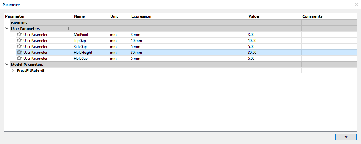 Fusion360PressFitRulerParameters